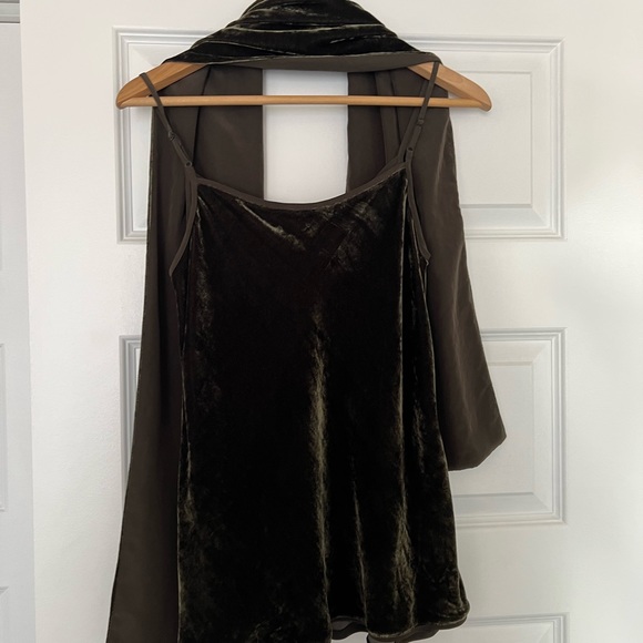 Luisa cerano velvet top+scarf - Picture 4 of 5